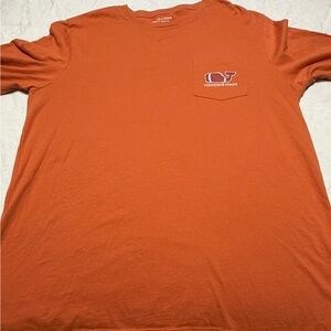 Vineyard Vines Orange Chest Pocket Short Sleeve Tee